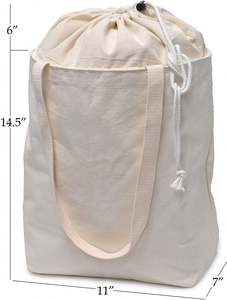Sac à provisions réutilisable en toile, sac d'épicerie extensible débordant et sécurisé avec une fermeture à cordon de serrage - Product Image 2