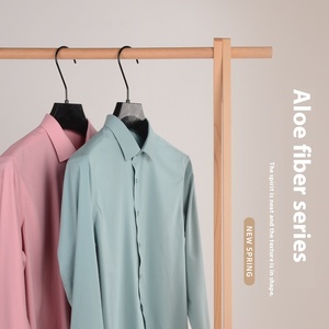 Männer Button Down Regular Fit Party Hochzeit Herren Casual Shirts Nicht-Eisen Solid Stretch Formale Shirts Plus Size Herren Shirts - Product Image 2