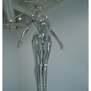 Sculpture Moderne Abstraite en Acier Inoxydable, Figurine de Robot Féminin 3D, Thème Mode, Couleur Personnalisée, Faite à la Main pour l'Art - Product Image 6