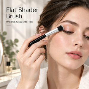 Pinceau de maquillage professionnel plat de 15,5 cm avec fibres ultra-douces de 0,07 mm, virole en aluminium épaissie - Product Image 5