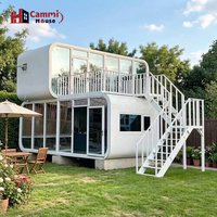 Maison modulaire en acier à deux étages Cammi House, type capsule, modèle Apple Cabin |   Bâtiment de bureau préfabriqué moderne et écologique, salon, salle de bain