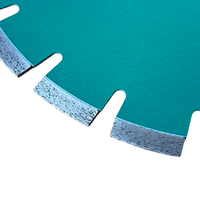 Lame diamantée verte de 14 pouces soudée au laser pour béton avec protection anti-déchirure |   Utilisation sèche/humide