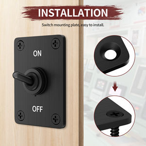 ขั้วต่อสกรู30A 2ขา12V สวิตช์สลับกับแผงยึดและฝาครอบกันน้ำสำหรับรถยนต์เรือ - Product Image 3