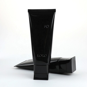 Wholesale Custom Special Size Soft Plastic Body Scrub Black Tube Quality Empty Logo Printed Logo with Flip Cap for Skin Care - Product Image 4
