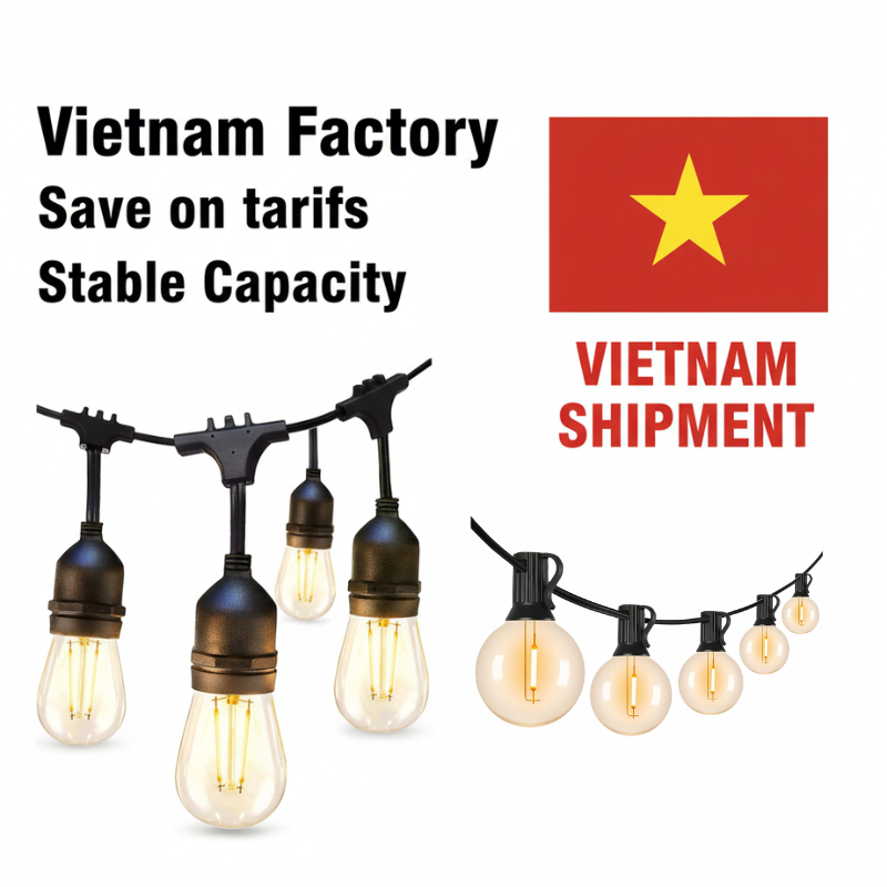 S14 LED Solar String Lights - Outdoor Garden, Patio, Festival Decoration