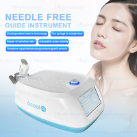 Appareil portable Acool CE d'électroporation à micro-courant chaud et froid favorisant la circulation lymphatique, la réduction des pores et le raffermissement de la peau