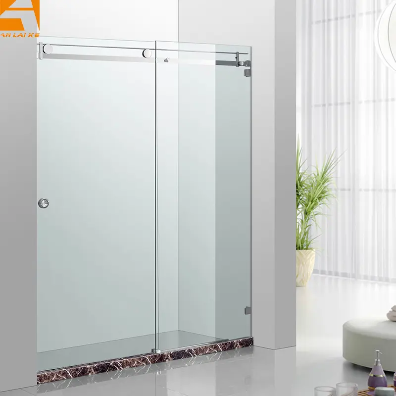 프레임리스 욕실 샤워 스톨, 슬라이딩, 8MM 안전 유리, KF-2313B