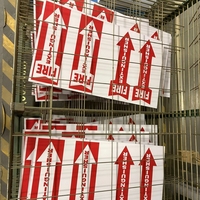 Autocollants pour extincteurs en vrac 4''x12'' – Signalisation de sécurité grand format en vinyle PVC résistant aux UV, imperméable et anti-décoloration