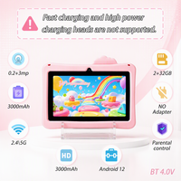 Tablette PC pour enfants YPORANGECHENG 7 pouces Android 12 MTK QuadCore, 2 Go de RAM, 32 Go de stockage, écran capacitif, 3000 mAh, logo personnalisé OEM
