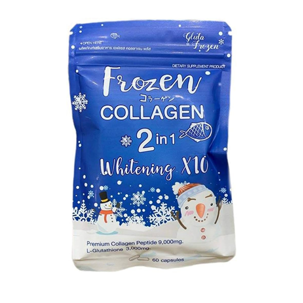 FROZEN COLLAGEN 2-in-1 Capsule & Powder 60g for Smooth and Clear Skin Unisex Thailand BB Thai Travel