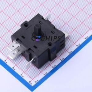 FR04-304B3Q16L-R Rotary Switch Through hole Component (THT) Switch Flat Type Solder Tab 100000 26A - Product Image 2