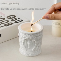 Großhandel Maßgefertigte Farbige Sojawachs 120g Weiße Gipsbecher Aromatherapie Duftkerzen für Luxus-Geschenke Einzigartig