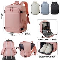 Sac pour ordinateur portable en polyester imperméable avec logo personnalisé, motif géométrique coréen, fermeture éclair, 20-39L, 40x30x20, avec coussin d'air et sangle, pour étudiants, voyages et affaires