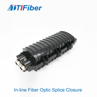 Cassetta di Giunzione Orizzontale per Fibra Ottica 12 24 48 72 96 Fibre 2 Ingressi 2 Uscite IP68 Impermeabile per Condotte Aeree e Interrate