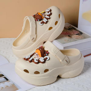 Zuecos Mickey EVA para Mujer, Color Caqui, Beige, Blanco, Rosa, Tallas 35-40, Antideslizantes, Suela Gruesa, Plataforma, para Verano y Playa, Moldeados por Inyección - Product Image 5