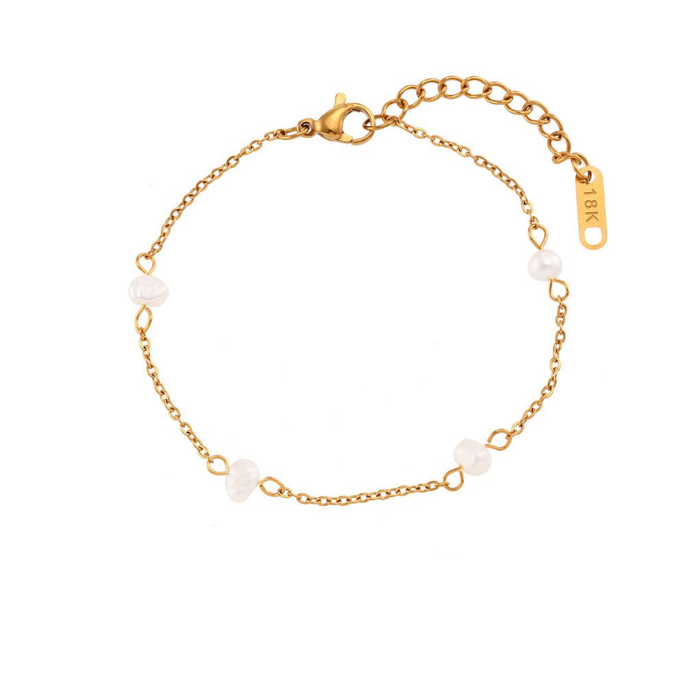 Bracelet de perles d'eau douce-or