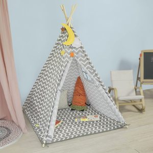 Portable Outdoor Privacy Canvas Play Tipi <strong>Tepee</strong> Children Teepee <strong>Tent</strong> Factory Gray Kids Teepee Indian <strong>Tent</strong> - Product Image 1