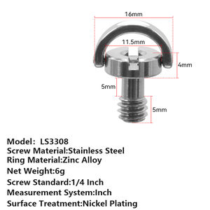 Vis de fixation pour <span class=keywords><strong>mini</strong></span>-caméras Daryoo, vis de montage dissimulées pour caméras espions à axe D de 1/4 de pouce, vis de montage rapide pour panneaux - Product Image 2