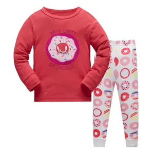 Детские пижамные комплекты, детская одежда для сна из 100% хлопка, пижамы для девочек