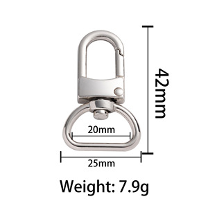 Accesorios de hardware de equipaje, abrazadera de aleación de zinc, anillo D, hebillas de bloqueo de bolsa para bolsas DIY, <span class=keywords><strong>12mm</strong></span>, 15mm, 20mm, venta al por mayor - Product Image 6