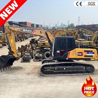 Excavatrice d'occasion Sany SY215C de 21,5 tonnes, faible nombre d'heures, diesel, sur chenilles, hydraulique, en bon état, à vendre