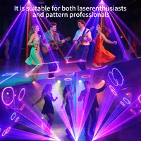 Lampu Disko Laser Pola YSH 90 DMX512 RGB Animasi Proyektor Aktif Suara Pencahayaan Panggung Klub DJ Hijau Biru Acara Pernikahan