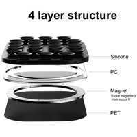 Support de téléphone portable à ventouse magnétique flexible pour tous les téléphones