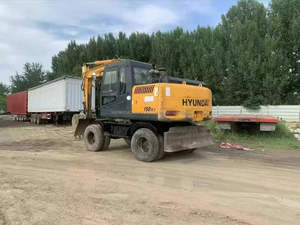 Excavadora de ruedas diésel hidráulica usada Original Hyundai 150W-7, tamaño mediano, excelentes condiciones de trabajo, núcleo de engranaje, precio bajo, venta - Product Image 5