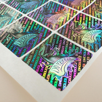 Feuille d'étiquette d'hologramme personnalisé, composant décoratif, emballage pas cher