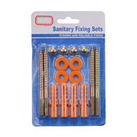 Kit de vis en acier au carbone OEM/ODM en gros de Chine pour lavabo, kit de fixation sanitaire, kit de vis en L, emballage sous blister