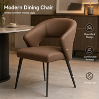 Moderner Sessel mit Offener Rückenlehne, Komfortablen Armlehnen und Stabilen Beinen für Heim, Restaurant und Hotel Einrichtung