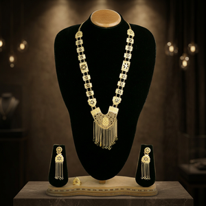 Wholesale 14K 18K 24K Gold Plated Forming Long Necklaces Set, Traditional Long Necklaces Set, Brass Gold Fashion Necklaces Set. - Product Image 2