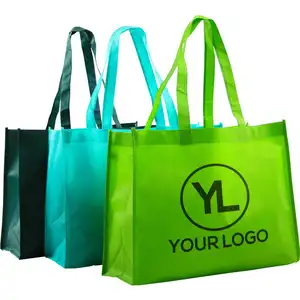 Bolsas de tela no tejida, venta al por mayor, bolsas plegables personalizadas, reciclables, no tejidas