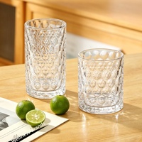 Mug en verre Luminarc Creative Emboss, style européen, verre à whisky à l'ancienne, fabrication OEM, verrerie personnalisée