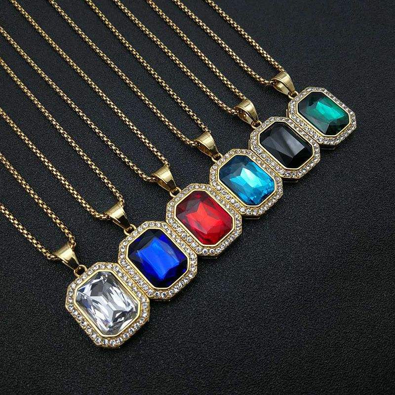 Birthstone Necklace Expensive Mens Necklaces Duyizhao Hip Hop Mens