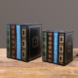 Juego de dos cajas de almacenamiento de libros <span class=keywords><strong>Deco</strong></span> de lujo, librería hueca de tamaño Vintage con vitrina decorativa para ocasiones de Bautismo - Product Image 4