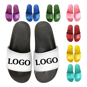 Custom Logo Glijbaan Sandaal Groothandel, Chinese Unisex Lederen Huis Badkamer Thuis Indoor Eva Rubber Slipper Voor Mannen