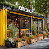Restaurants de conteneurs de haute qualité adaptés à la vente de hamburgers, de pizzas, de glaces et de viande grillée à partir de logements en conteneurs