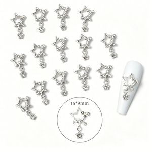 พร้อมส่ง สติ๊กเกอร์ติดเล็บเจลสำเร็จรูป ลายจุดกลิตเตอร์สีบรอนซ์ วิบวับ ไม่ต้องใช้ยูวี ชุดเซ็ต MOQ ต่ำ - Product Image 5