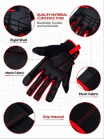 Gants de mécanicien professionnels résistants aux chocs pour réparation automobile, haute sécurité, imperméables, anti-vibrations, paume intégrale, doigts respirants