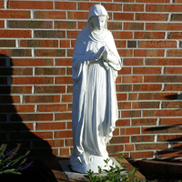 Statue de la Vierge Marie en marbre grandeur nature pour la décoration de jardin d'église à vendre