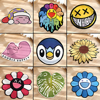 Tapis moderne en acrylique à poils coupés, motif fantaisie, épaisseur 10 mm, résistant aux animaux domestiques, ignifuge, écologique, antidérapant pour chambre à coucher
