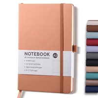 Carnet à couverture rigide A5 personnalisé en usine, reliure cousue, avec bande, impression numérique, estampage à chaud sur papier