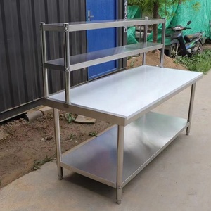 商用厨房折叠工作台食品级201/304不锈钢酒店和餐厅 - Product Image 5