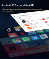 Boîte AI CarPlay 3-en-1 YouTube TikTok 2 Go 16 Go / 2 Go 32 Go Adaptateur vidéo sans fil CarPlay Android 13.0 AI Box
