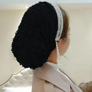 Women's Elastic Nylon Lace Breathable Eco-Friendly Lightweight Casual Daily <b>Headband</b> Hat for All Seasons - Product Image 1