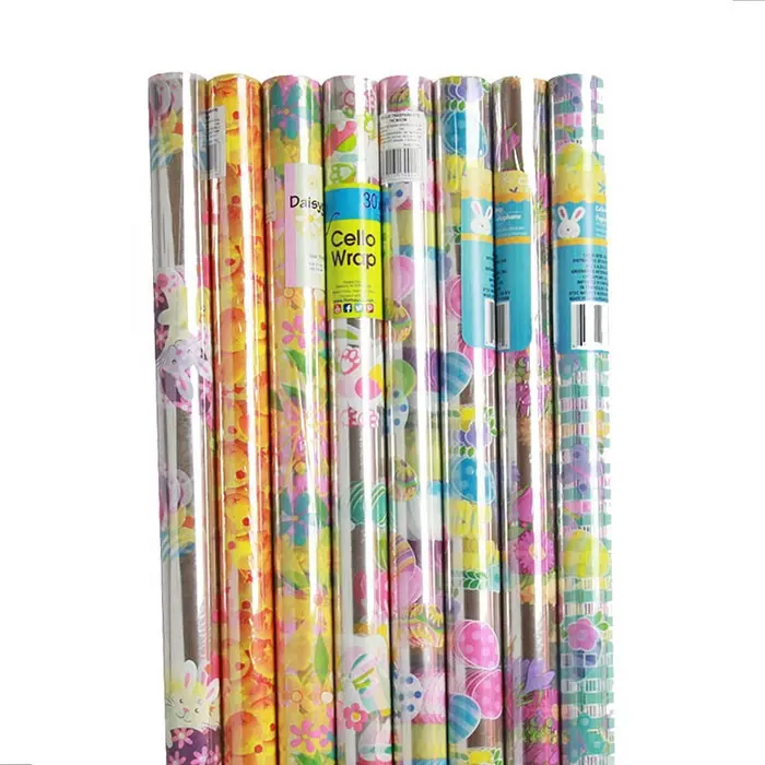 printed Easter cello roll wrap for Easter gift wrap fashion style 76X244CM