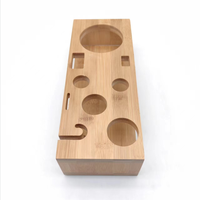 Base d'outil de mélange en bambou, support de shaker en bois de bambou personnalisé, kit de bar mélangeur de boissons, support de shaker