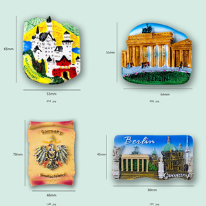 Aimants de réfrigérateur 3D faits à la main en résine, souvenirs touristiques de villes européennes (Allemagne), aimants décoratifs pour réfrigérateur, promotion, vente en gros - Product Image 2