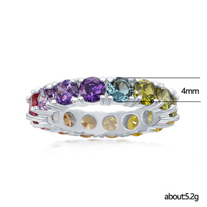 Anello Elegante Stile Gemma Colorata per Donne - Product Image 4